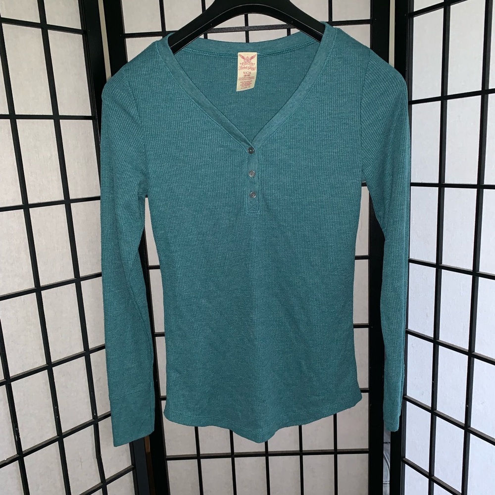 Waffle long sleeve top